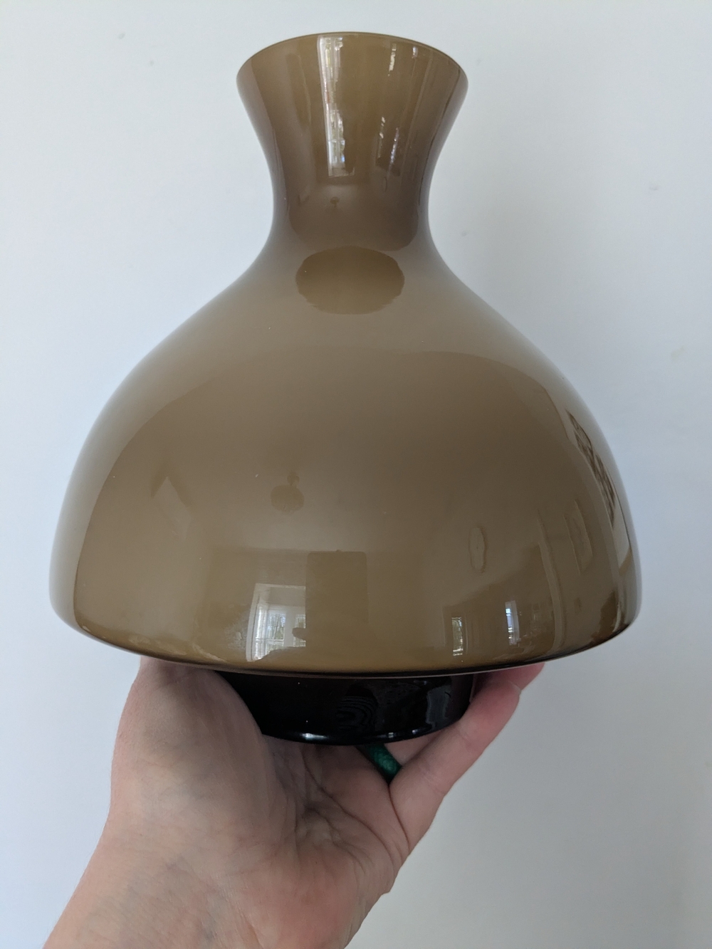 Smokey Brown Art Glass Vase